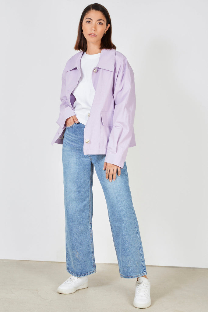 Lilac short wide fit jacket_4