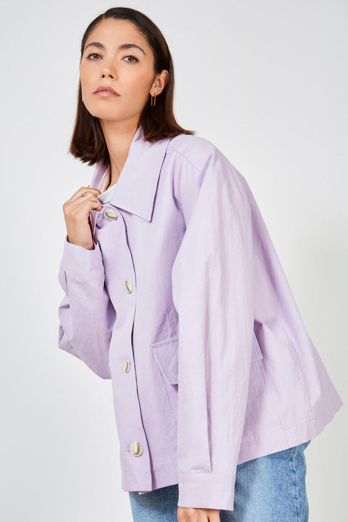 Lilac short wide fit jacket_1