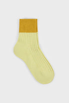 Lime and mustard candy colourblock socks_3