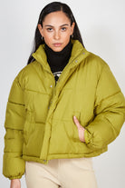 Lime green high neck puffer jacket_1
