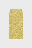 Lime green tiered floral lace pencil skirt_1