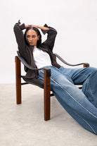 Mid blue frayed seam wide leg jeans_5