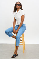 Mid blue straight leg capri jeans_5