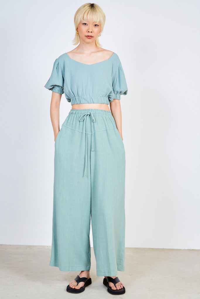 Mint high waisted wide leg trousers_4