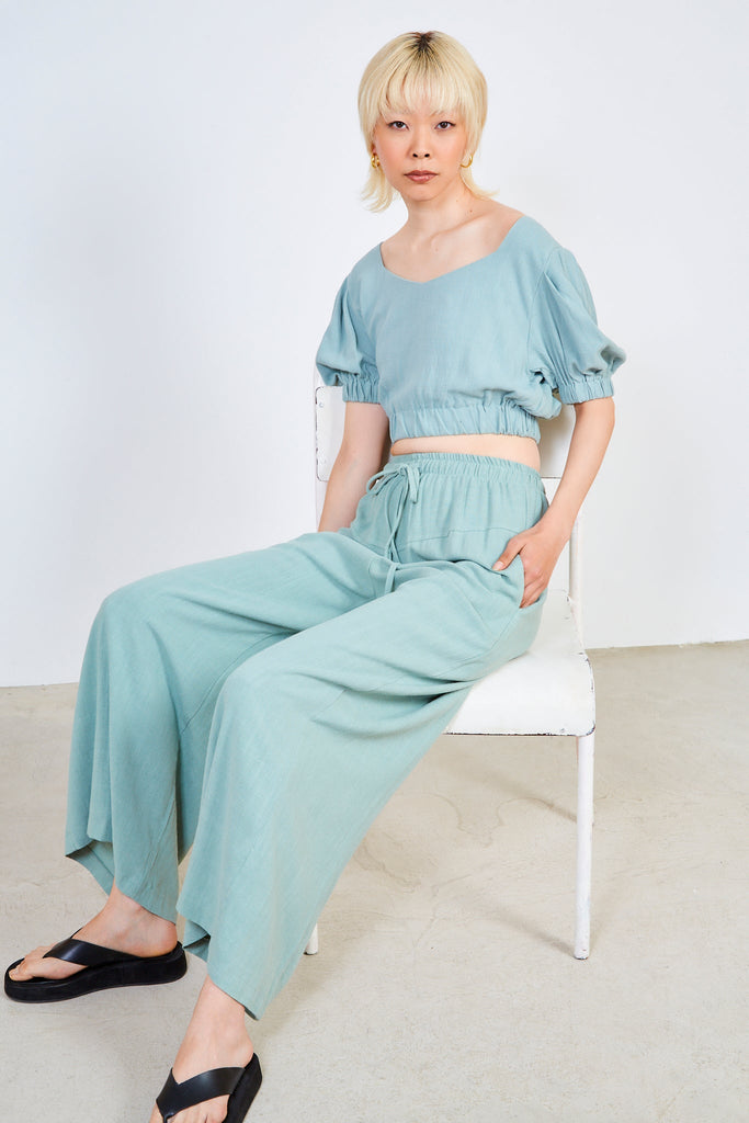 Mint high waisted wide leg trousers_1