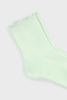 Mint green lettuce trim classic socks_4