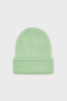 Mint green mohair beanie hat_1