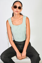 Mint green square neck cableknit tank_5