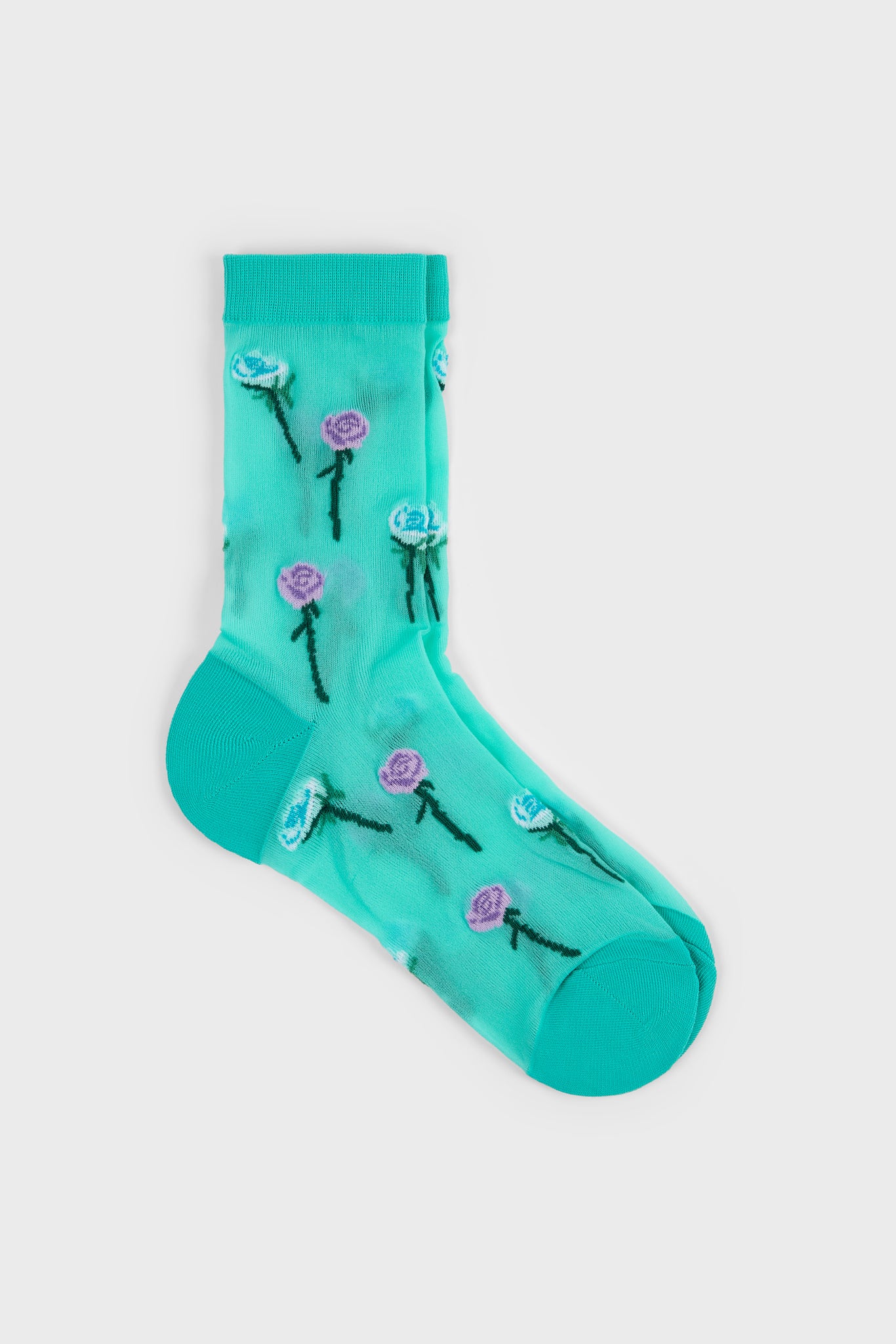 Stemmed roses sheer socks - Set of 6