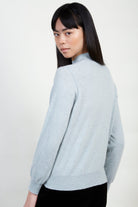 Mint green alpaca blend mock neck knit top_3
