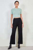 Mint green fluffy knit tee_2