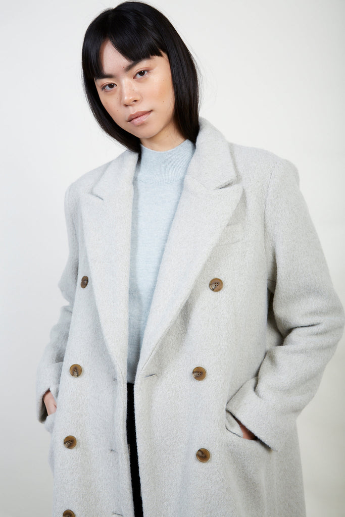 Mint soft wool blend double breasted coat_2