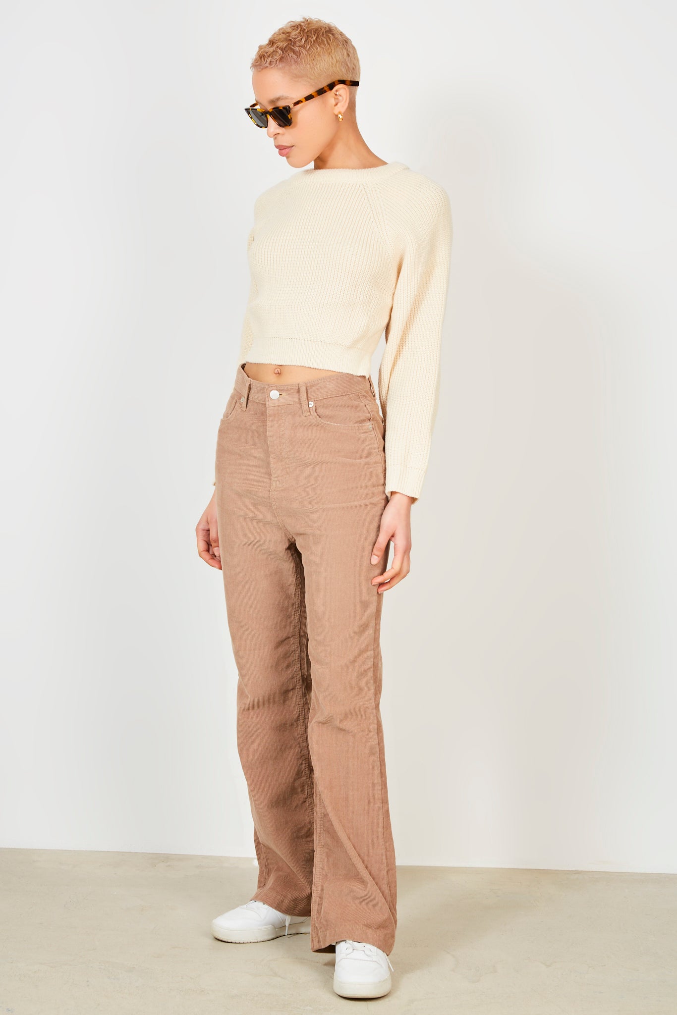 Mocha relaxed fit corduroys