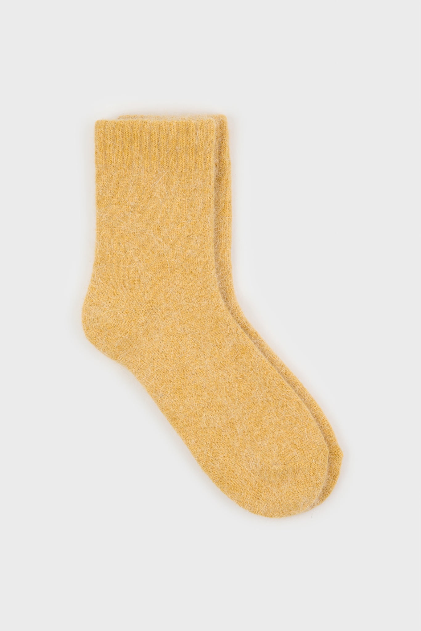 Bright angora ribbed ankle trim socks - Set of 5_5