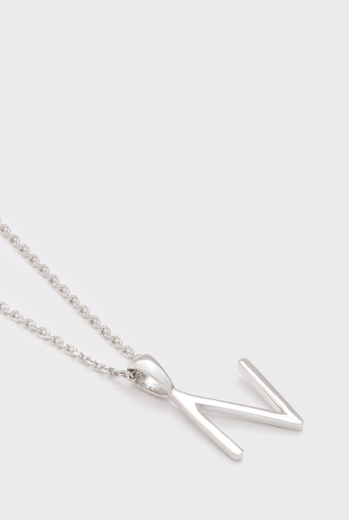 Charm necklace - Silver name initial letter 'N'_2