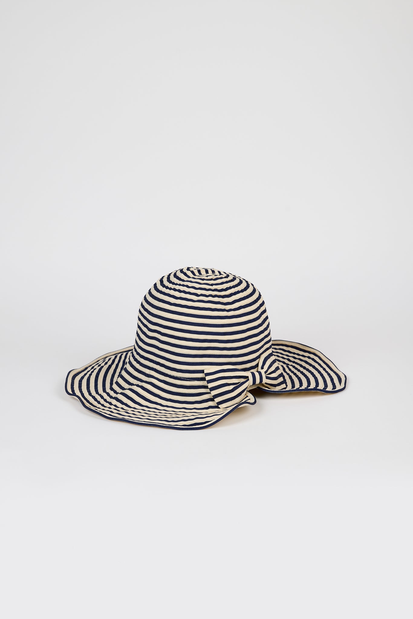 Navy and ivory striped wide brim sun hat_3
