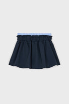 Navy blue and light blue striped shirting skort_7