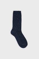 Navy blue rainbow fleck ribbed socks_1