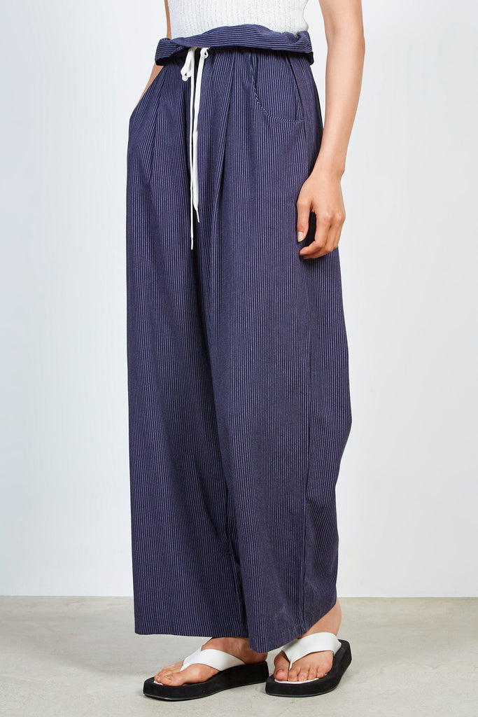 Navy and white thin stripe trousers_1