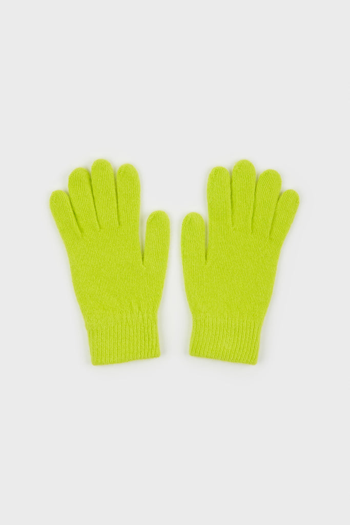 Neon green mohair gloves_1