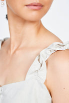 Oatmeal button front tank_4