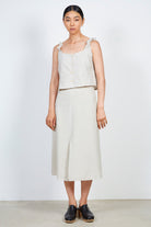 Oatmeal button front tank_5