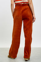 Orange thick wale drawstring trousers_2