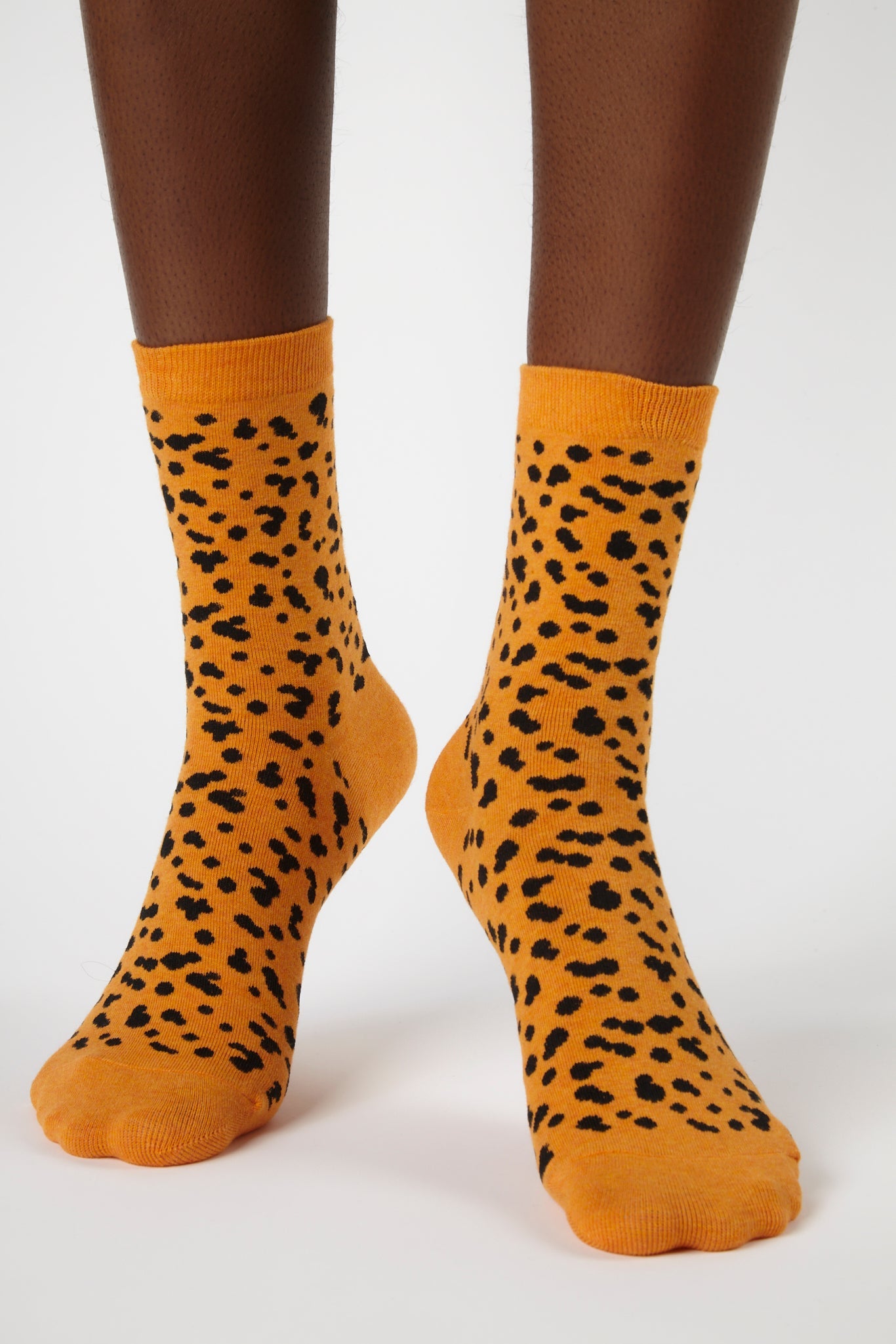 Orange and black leopard socks_1