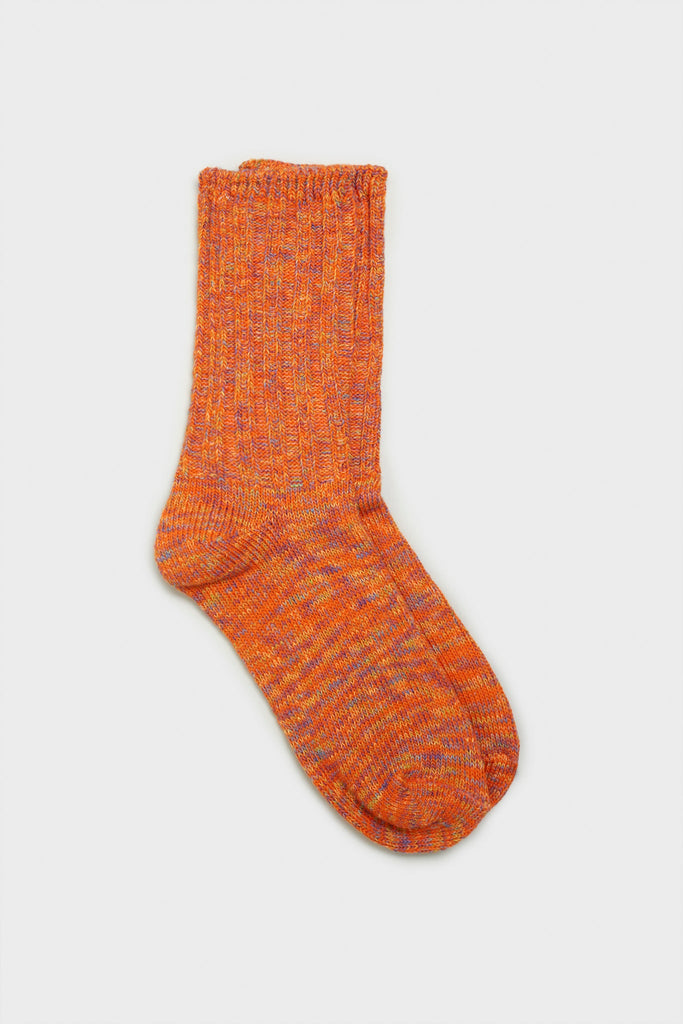 Orange multicoulour thick socks_1