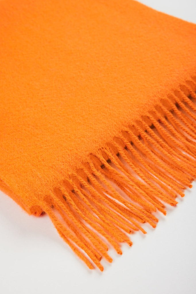 Orange pure wool classic scarf_2