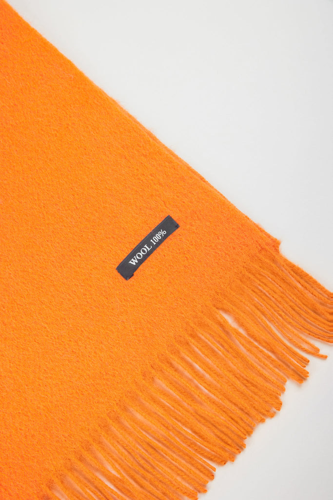 Orange pure wool classic scarf_3