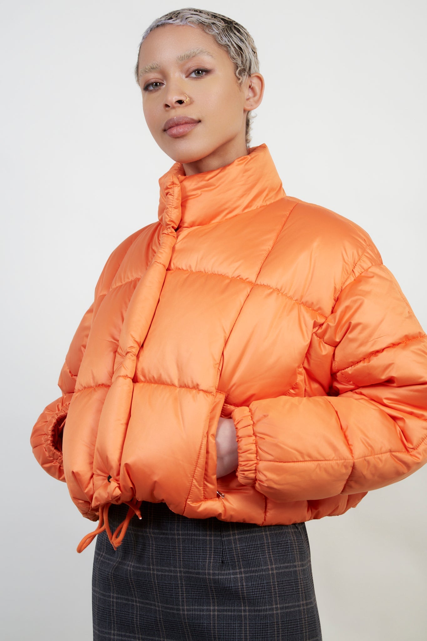 Orange square cropped puffer jacket_1