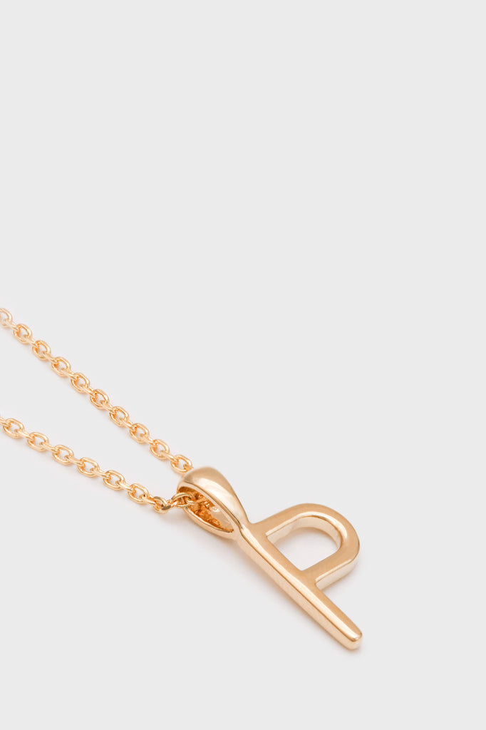 Charm necklace - Gold name initial letter 'P'_2
