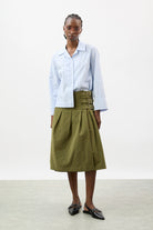 Pale blue ivory and navy multi stripe oversized shirt_4