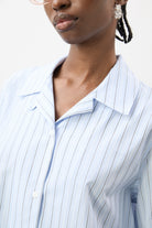 Pale blue ivory and navy multi stripe oversized shirt_3