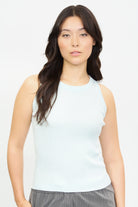 Pale blue long knit tank_1