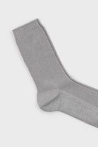 Pale grey modal blend ribbed socks_2