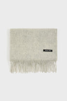 Pale grey pure wool classic scarf_1
