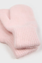 Pale pink angora wool blend mittens_3