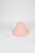 Pale pink nylon wide brim bucket hat_3