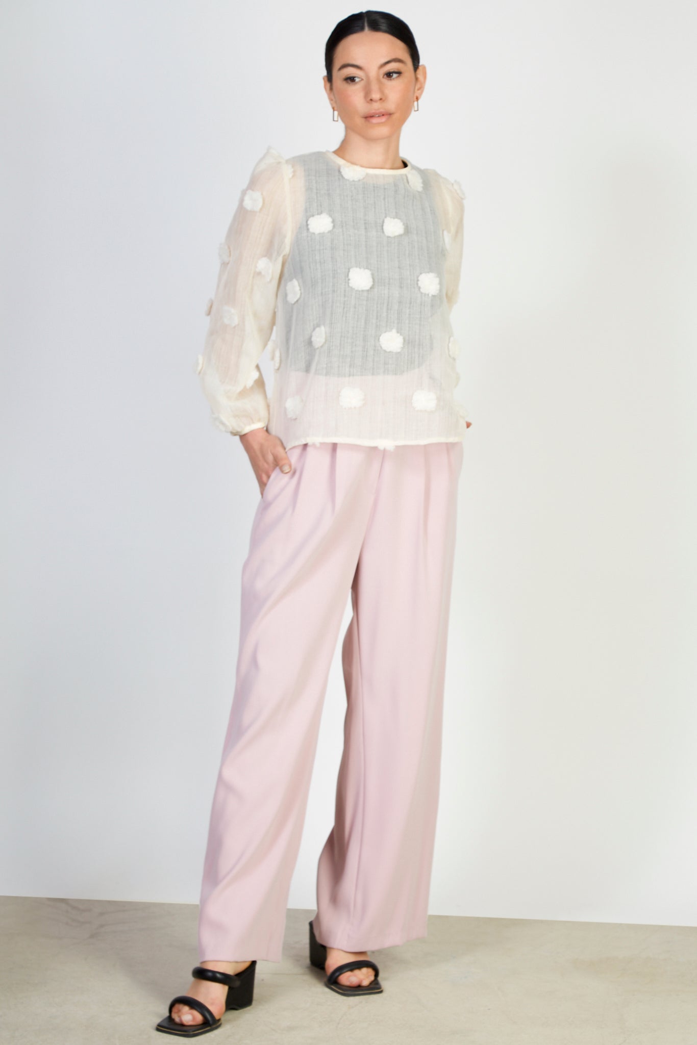 Pale pink smart trousers