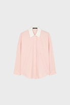 Pale pink vertical striped contrast collar shirt_1