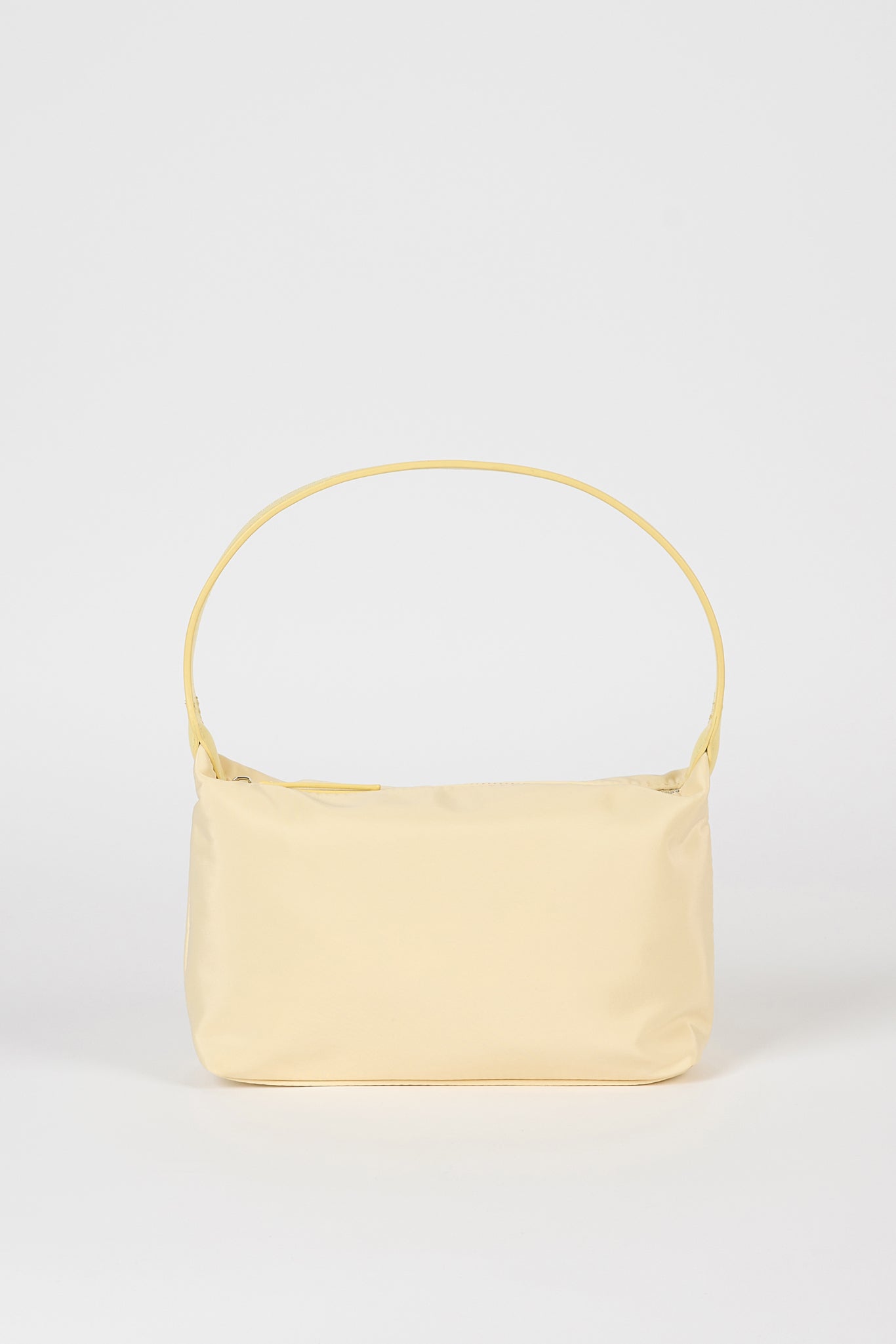 Pale yellow smooth mini shoulder bag_1