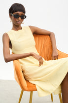 Pale yellow tie up peek back dress_5