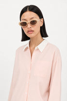 Pale pink vertical striped contrast collar shirt_6