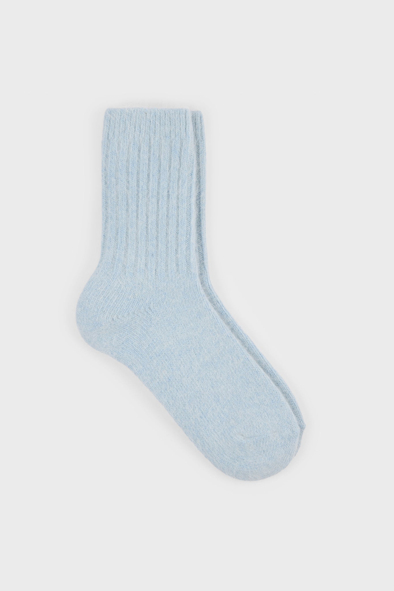 Pastel ribbed angora long socks