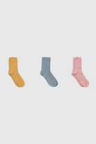 Pastel rainbow fleck thick socks - Set of 3_1