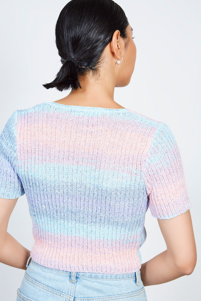 Pastel blue pink and purple striped knit tee_3