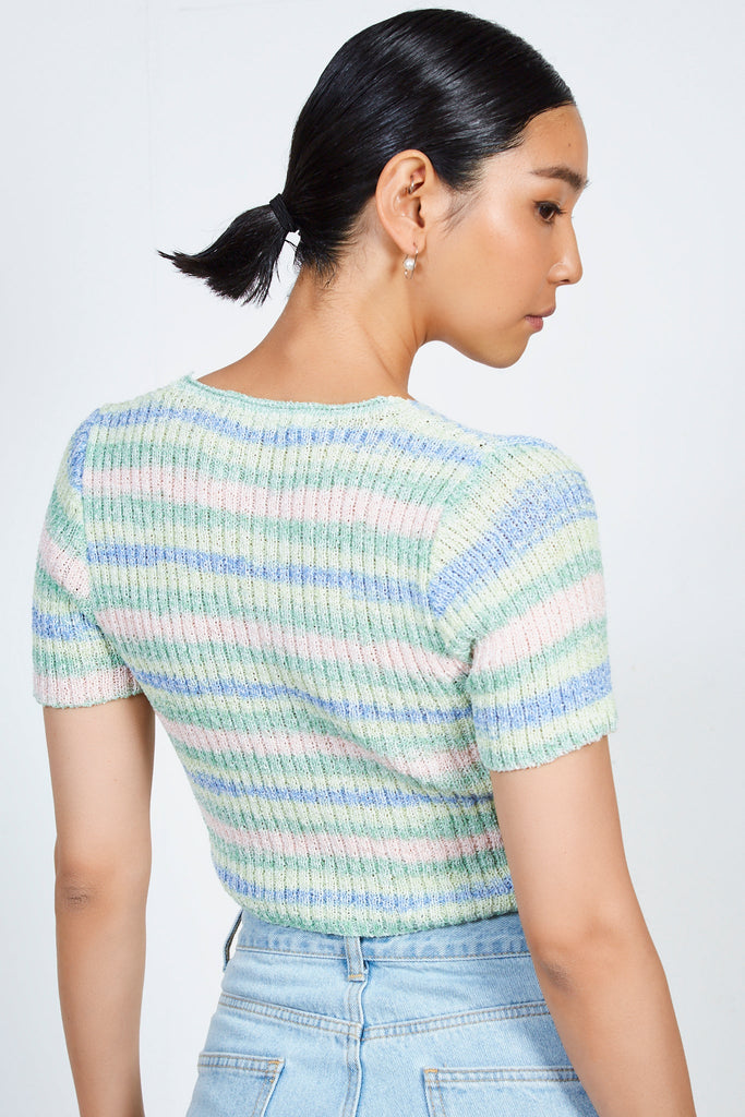 Pastel green pink and blue striped knit tee_2