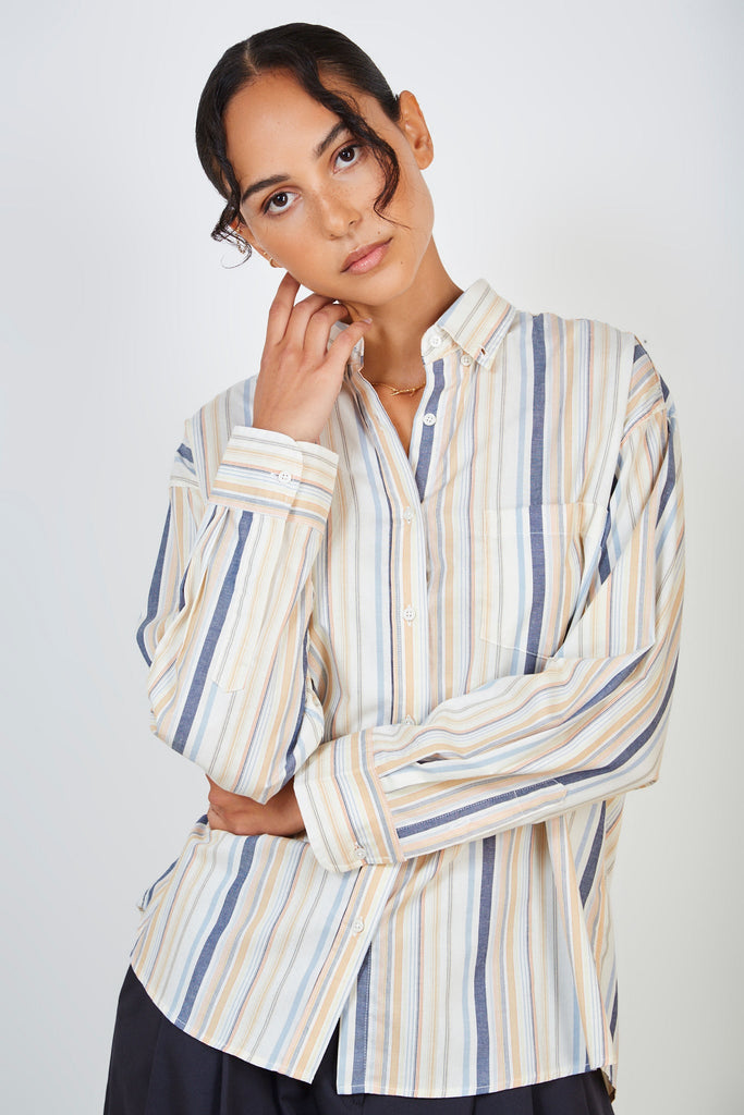 Pastel vertical striped oversized shirt_1